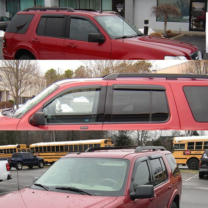 Puermto Original Side Window Wind Deflector Set for Ford Explorer, Mercury Mountaineer, and Lincoln Aviator - Image 3