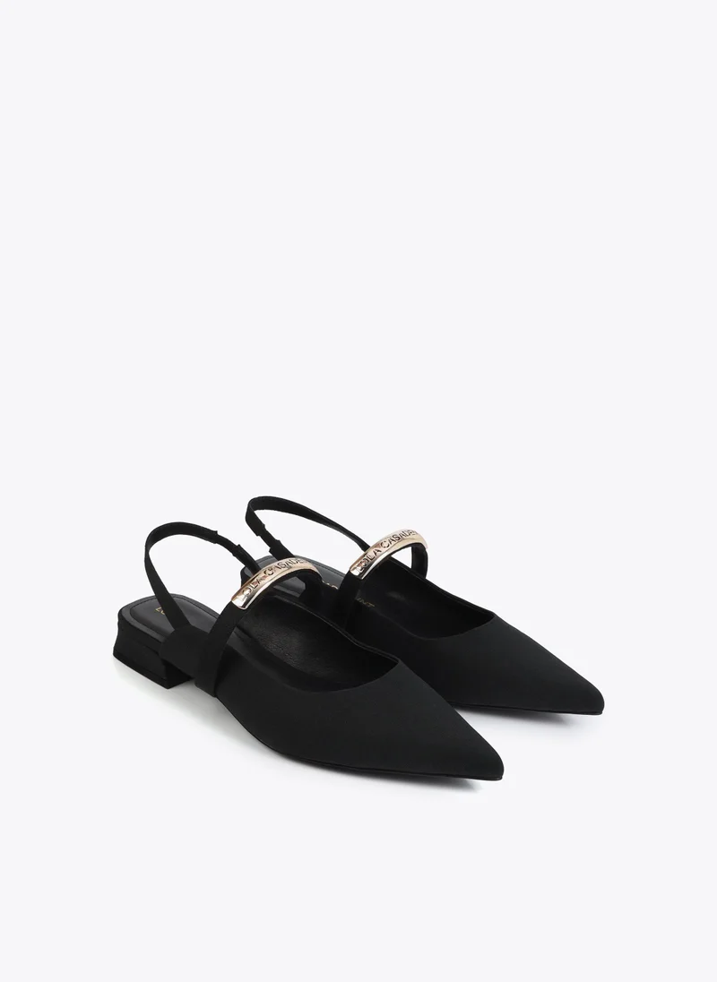 لولا كساديمونت Grosgrain Flat Shoes with Logo Detail