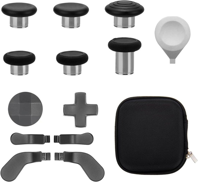 marspell 13 in 1 Metal Thumbsticks for Xbox One Elite Series 2, Elite Series 2 Controller Accessory Parts, Gaming Accessory Replacement, Metal Mod 6 Swap Joysticks, 4 Paddles, 2 D-Pads, 1 Tool - Image 1