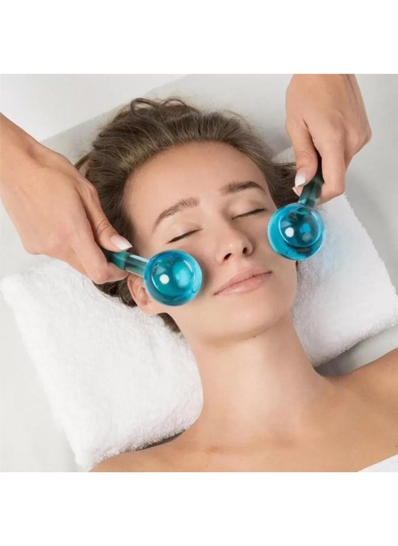 EKRISY EKRISY Facial Massage Ice Globes Cooling Face Roller Balls for Eyes Neck Care Crystal Ice Ball Face Massager Skin Depuffing Eye Circle Redness Soothing Tightening Multicolor  - Image 4