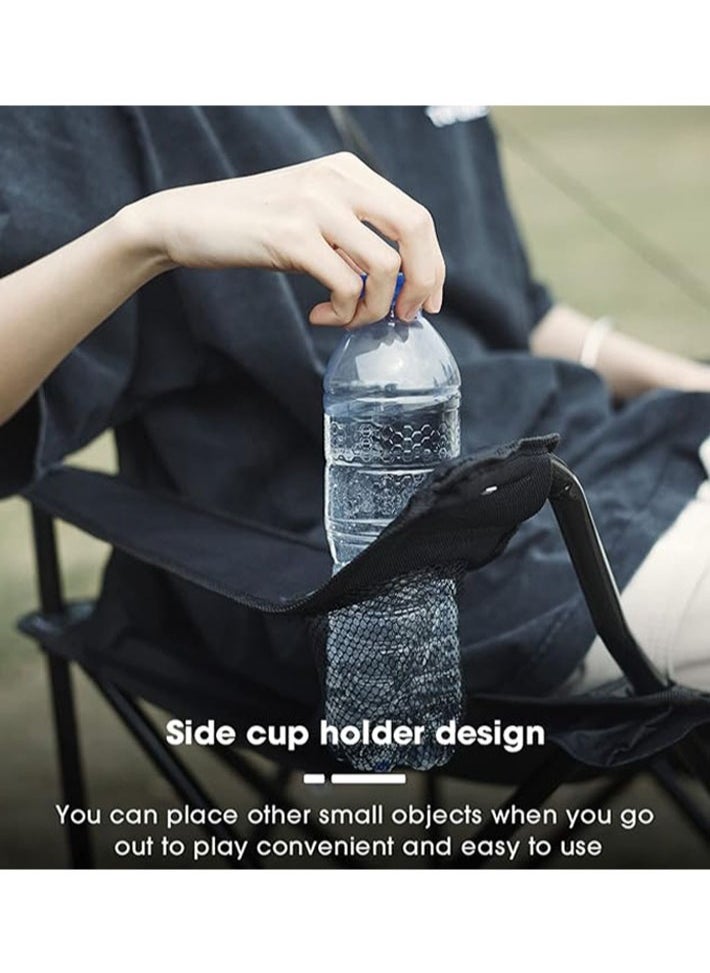 dida-cosmos - Foldable camping beach garden chair 45x23x85 cm black - Image 1