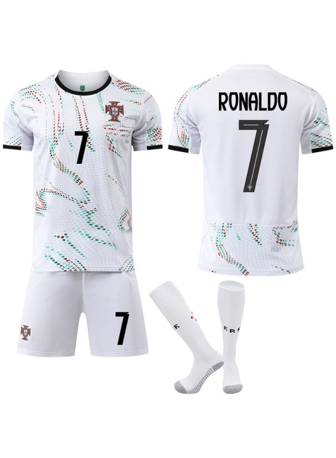 Ronaldo 2025-2026 football uniform #7 RONALDO football jersey shorts socks suit children's size and adult size, A gift for fans and friends - Image 1