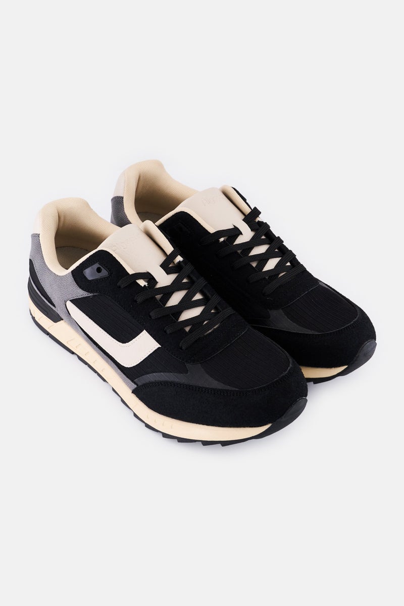 Algspar Men Lace Up Casual Shoes, Black - Image 2