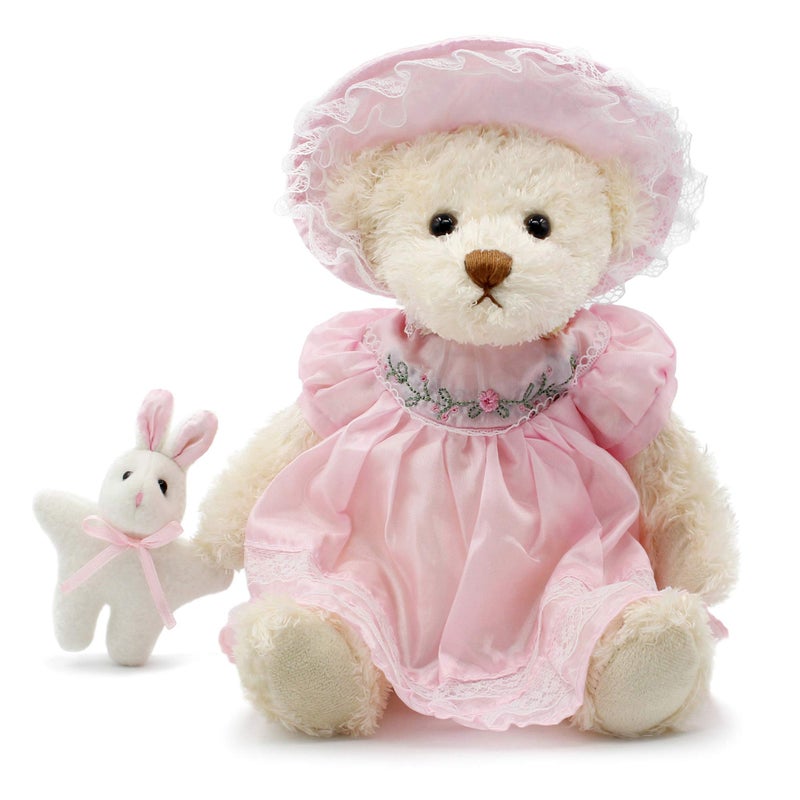oits cute Oitscute Small Baby Teddy Bear with Cloth Cute Stuffed Animal Soft Plush Toy 10 Pink Sleepwear - Image 3