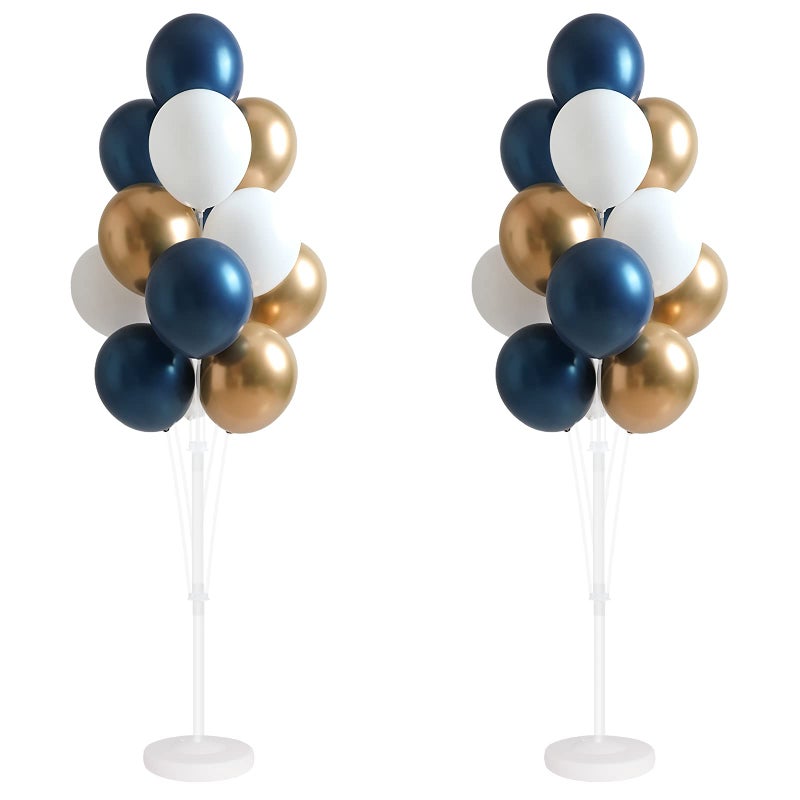 IMISNO Balloon Column Kit for Floor Set of 2Balloon Columns with Stand Base and PoleBalloon Tower Backdrop Decoration for Wedding Baby Shower Birthday Party or Bachelorette Parties BLUE GOLD - Image 2