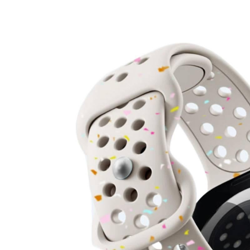 سوار ساعة ذكية سوار رياضي من السيليكون متوافق مع Apple Watch بملاءمة قابلة للتعديل وحزام بديل للاستخدام اليومي باللون أسود قابل للتعديل - Senko Aura - Image 4