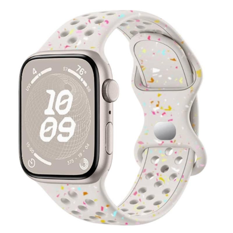 سوار ساعة ذكية سوار رياضي من السيليكون متوافق مع Apple Watch بملاءمة قابلة للتعديل وحزام بديل للاستخدام اليومي باللون أسود قابل للتعديل - Senko Aura - Image 5