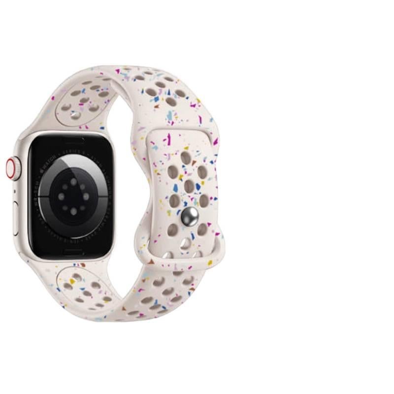 سوار ساعة ذكية سوار رياضي من السيليكون متوافق مع Apple Watch بملاءمة قابلة للتعديل وحزام بديل للاستخدام اليومي باللون أسود قابل للتعديل - Senko Aura - Image 2