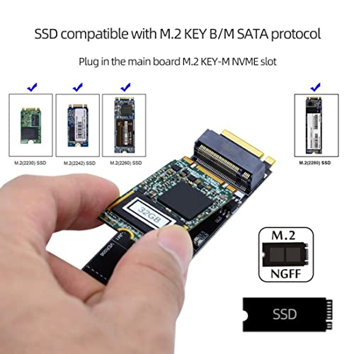 chenyang M.2 SSD SATA NGFF B+M Key to NVME M-Key Expansion Card Converter Adapter JMB582 Chipset for Motherboard 2230/2242/2260/2280/22110 - Image 5