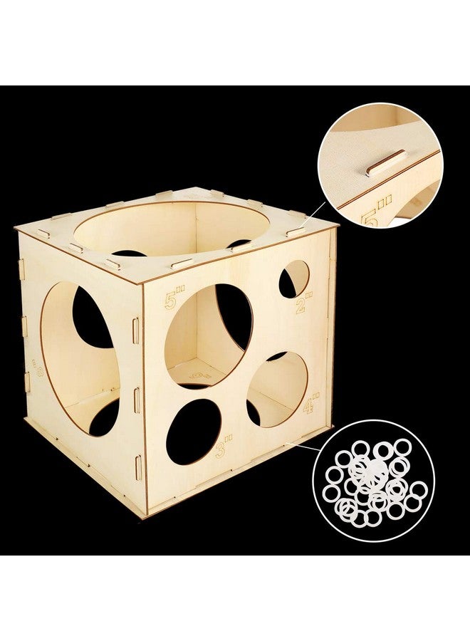 بليلي 9 أحجام صندوق مكعب بالون خشبي قابل للطي لتزيين البالونات وأقواس البالونات وأعمدة البالونات (210 بوصة) - Image 5