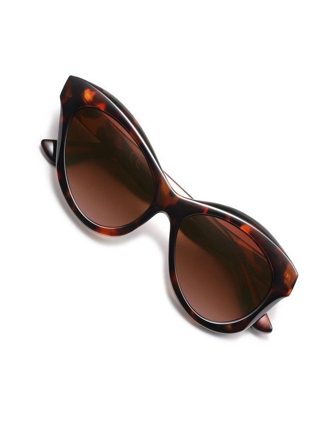 VANLINKER Retro Cat Eye Sunglasses for Women Polarized Vintage Cateye Shades VL9845,Tortoise - Image 1