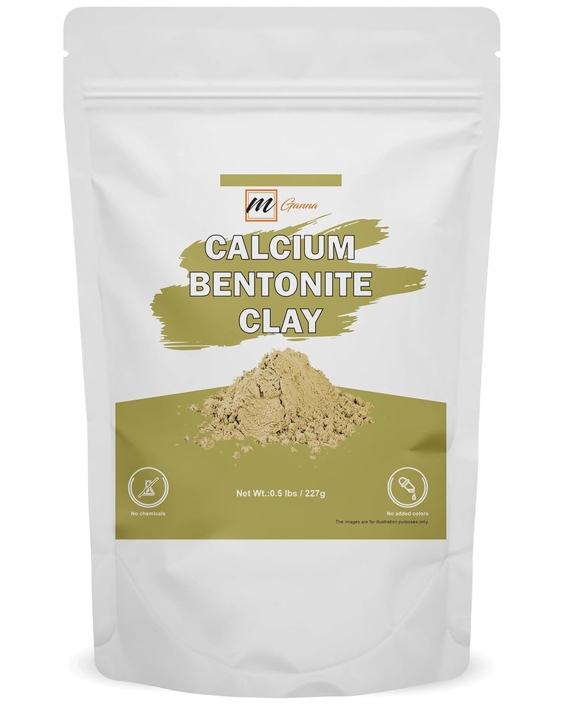 100 Natural Calcium Bentonite Clay Powder for Facial Masks Creams Body Wraps and Soap Making 05 LBS  227 GMS