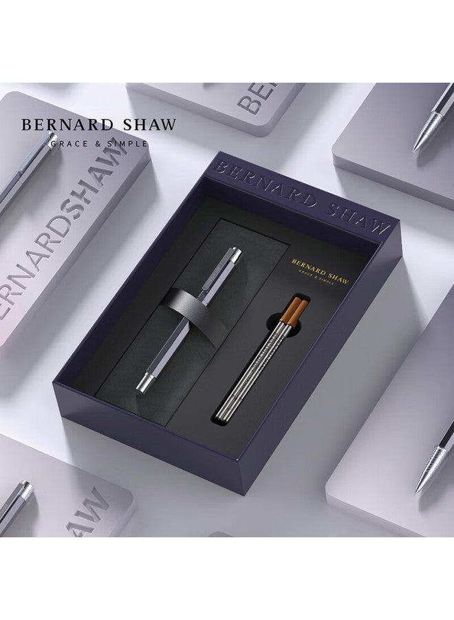 Bernard Shaw Ballpoint Pen, High-end Luxury , Twilight Gray Premium Refill Gift Box Set, High-end Business Office Signing Pen, Gift For Men, Birthday, Graduation, Teacher, Women, Valentine's Day - Image 1