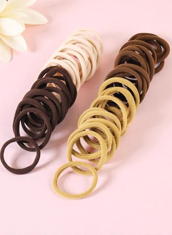 fabula Jewellery Combo of 50 Hair Ties Elastic Rubber Band Ponytail Holder for Women & Girls Stylish Latest (MUH206_Z5)- For Women & Girls Stylish Latest - Image 4