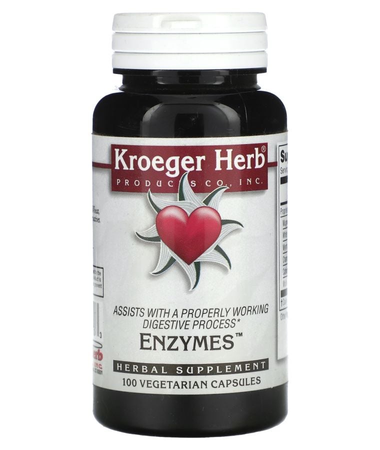 Kroeger Herb Co Enzymes 100 Vegetarian Capsules
