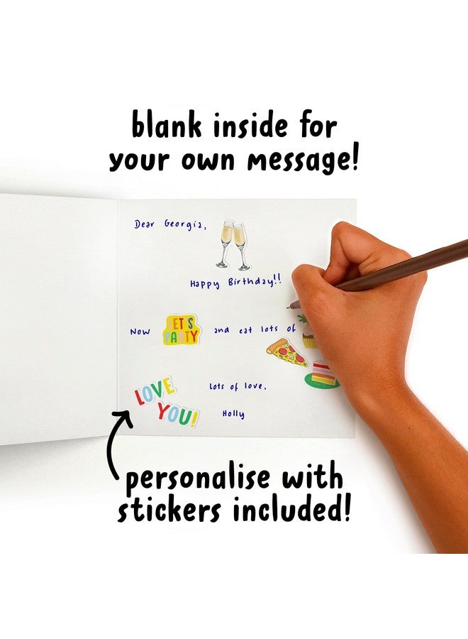 Central 23 Cheesiest Anniversary Card For Her Hand Illustrated Cute Quirky Eco Friendly Blank Inside Comes With Stickers - Image 3