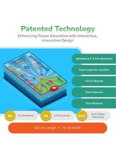 TIGER Islamic Electronic Smart Prayer Mat for Kids – Interactive Learning with 10 Languages, 36 Active Keys, Fun & Educational Gift for Children, Perfect for Ramadan.  - Image 4