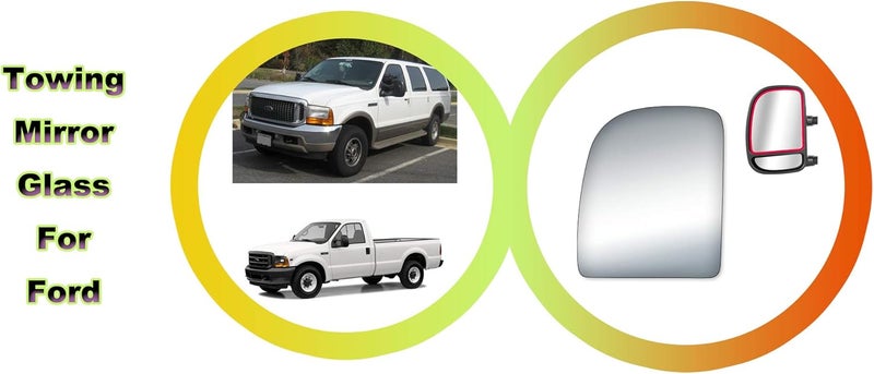 WLLW Mirror Glass Replacement for Ford E150/250/350/F250/F350/F450 Driver Side - Image 4