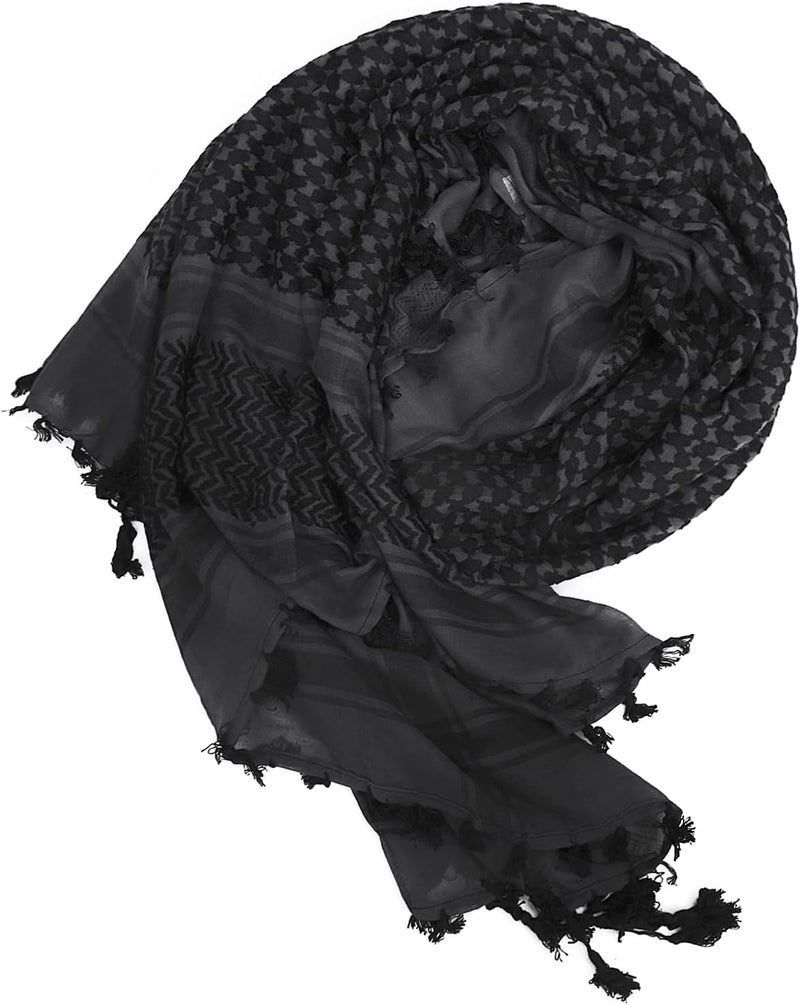 PURFUN Men's Large Arab Shemagh Headscarf Muslim Headcover Shawl Keffiyeh Arabic Scarf - Image 1