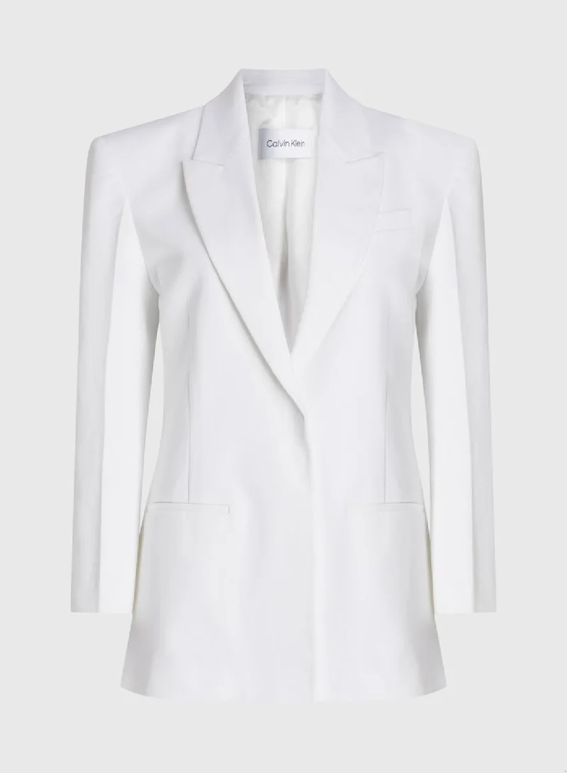 CALVIN KLEIN Cotton Twill Tailored Blazer