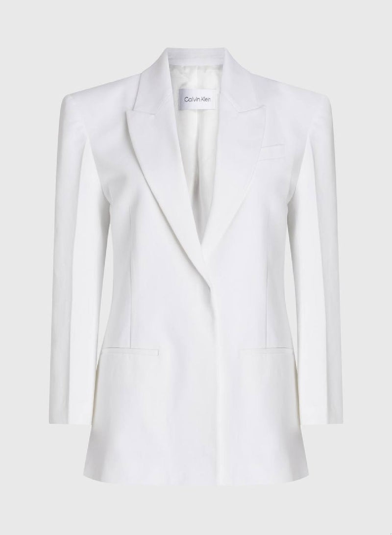 CALVIN KLEIN Cotton Twill Tailored Blazer - Image 2
