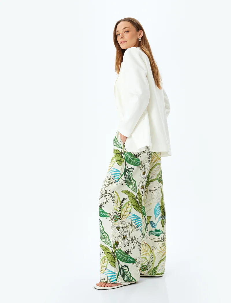 KOTON Wide-Leg Viscose Pants