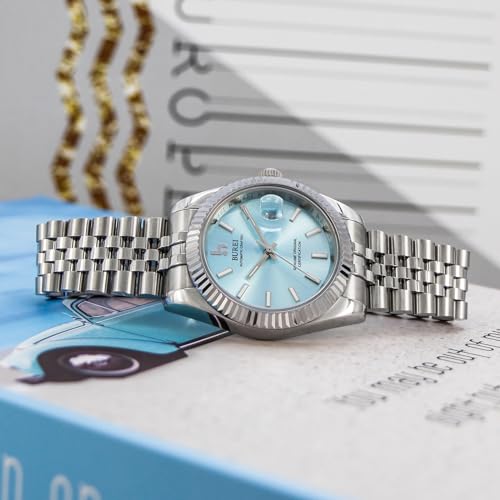 BUREI Men's Automatic Mechanical Watch Luxury Business Waterproof Stainless Steel Watches for Men, Self-Winding - Image 4