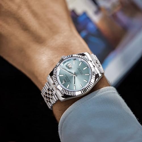BUREI Men's Automatic Mechanical Watch Luxury Business Waterproof Stainless Steel Watches for Men, Self-Winding - Image 5