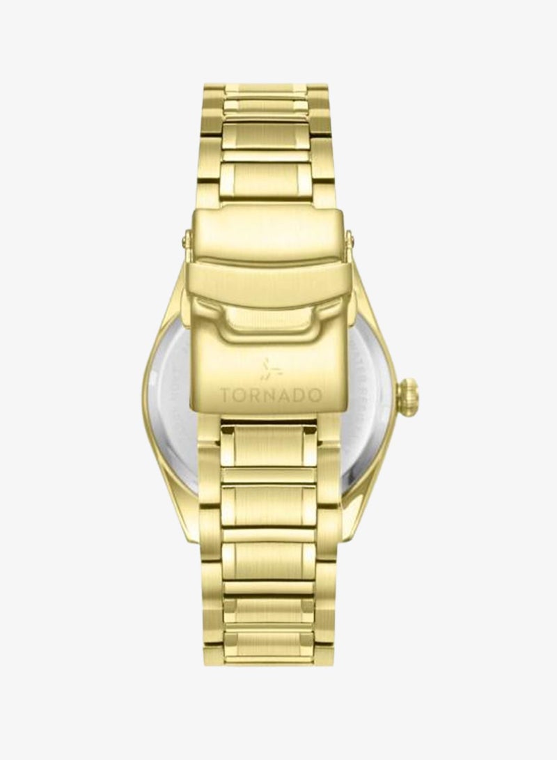 TORNADO Men's Solid stainless steel with Polished and brushed links. 3H with date Display Watch T8007-GBGH - 42mm mm - Image 3