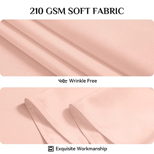 Softalker Rectangle Tablecloth, Waterproof & Stain Resistant Table Cloths Wrinkle Free Fabric Washable 210GSM Polyester Table Cover for Spring/Party/Outdoor - 60 x 120 inch,Pink - Image 5