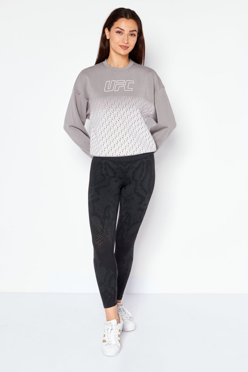 Ufc Women Sportswear Fit Long Sleeves Training Sweatshirt, Grey - Image 4