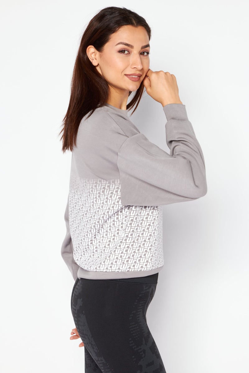 Ufc Women Sportswear Fit Long Sleeves Training Sweatshirt, Grey - Image 2