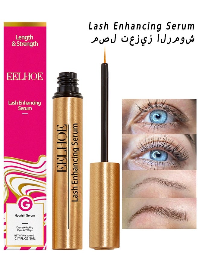 EELHOE 5ML Lash Enhancing Serum, Promotes Appearance Of Longer, Thicker Eyelashes, Cruelty Free  - Image 1