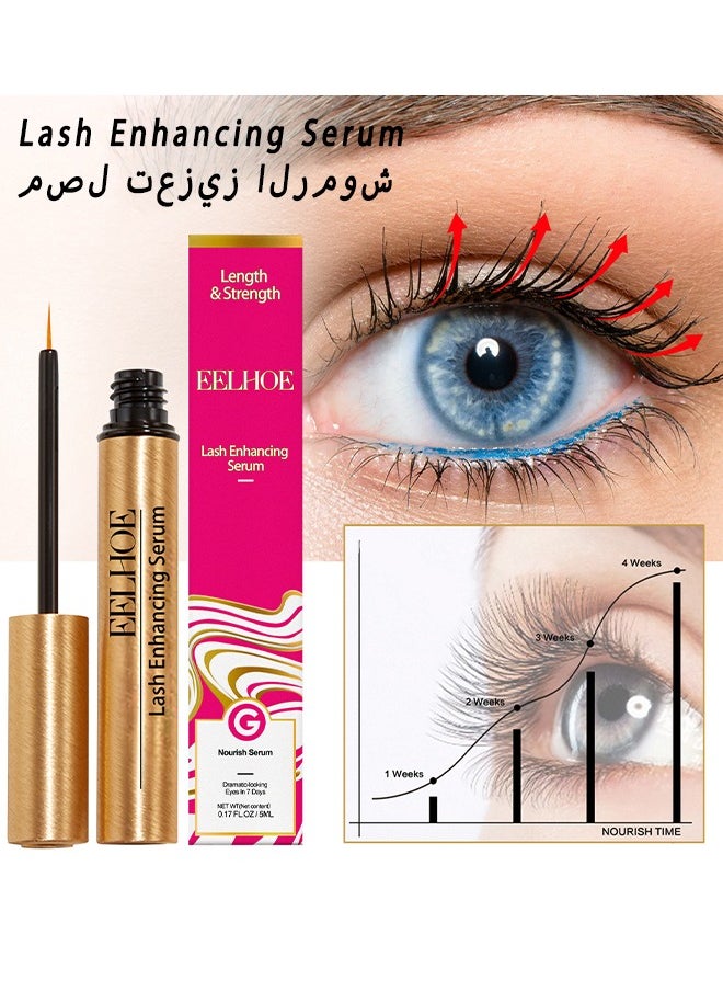 EELHOE 5ML Lash Enhancing Serum, Promotes Appearance Of Longer, Thicker Eyelashes, Cruelty Free  - Image 2