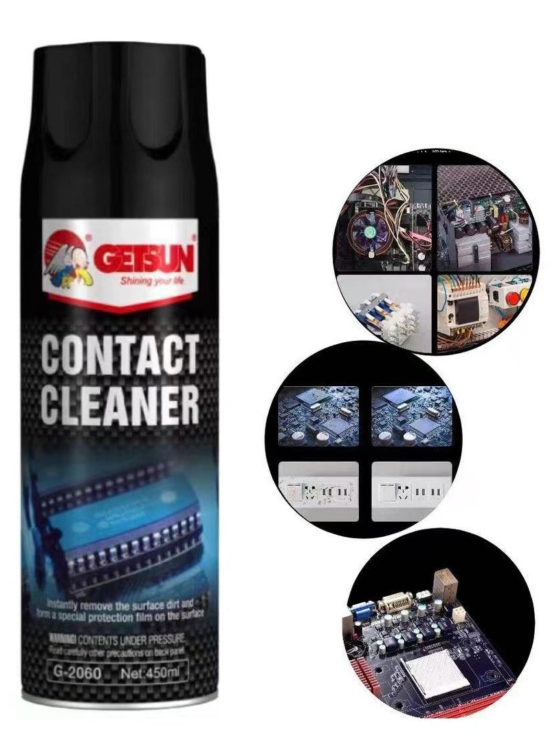 GETSUN Automotive Electric Circuit Board Cleaner Spray Cleans Lubricatest Protects Electronic Contact From Corrossion, Multipurpose Industrial And Maintenance Spray Dissolve Grime Grease Dust Oxidation 450ML - Image 1