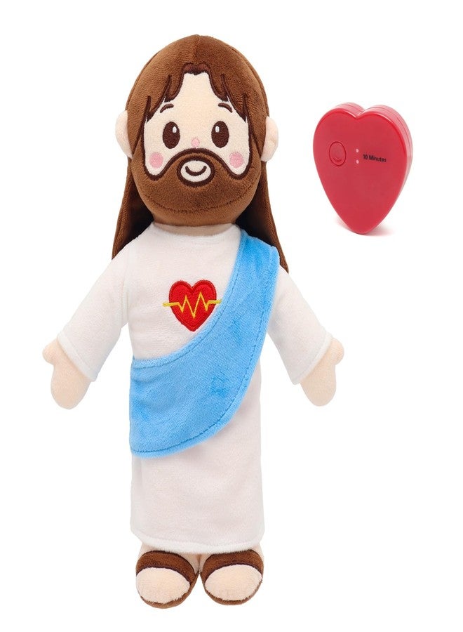 Yelakey Jesus Plush Heartbeat Vibration 13", Heart of Jesus Plushie Stuffed Doll Savior Toy, Christian Stuff Church Sunday School Religious Toys, Party Easter Favors Gifts for Kids - Image 1