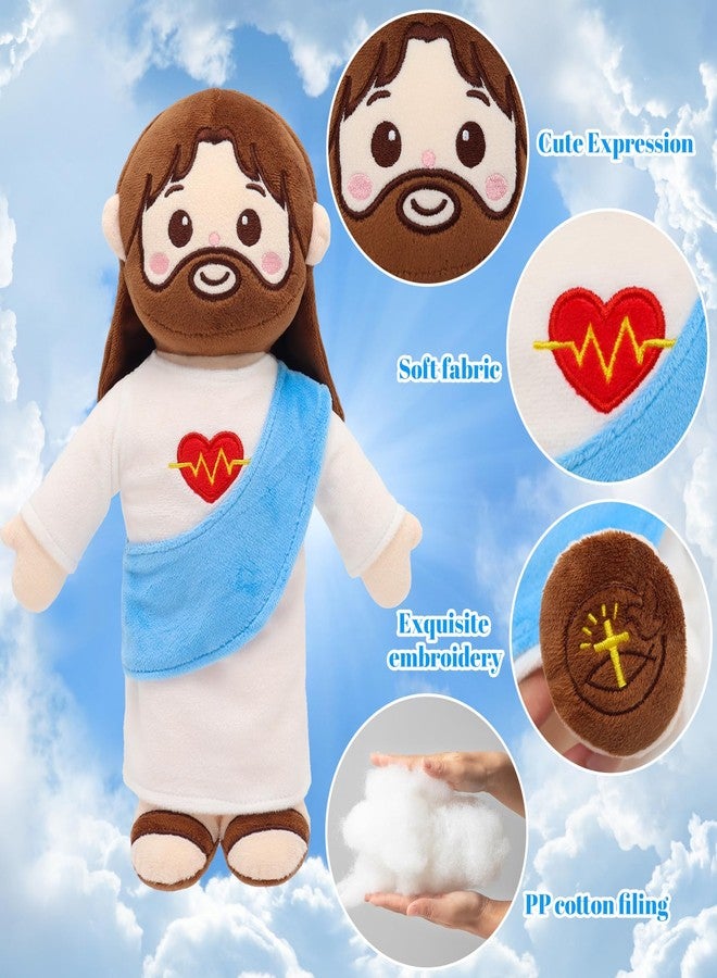 Yelakey Jesus Plush Heartbeat Vibration 13", Heart of Jesus Plushie Stuffed Doll Savior Toy, Christian Stuff Church Sunday School Religious Toys, Party Easter Favors Gifts for Kids - Image 3