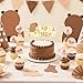 Cheereveal 25Pcs Capybara Happy Birthday Cake Decorations Pink Cute Cartoon Capybara Cupcake Toppers Capy Animal Theme Birthday Baby Shower Party Supplies - Image 4