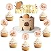 Cheereveal 25Pcs Capybara Happy Birthday Cake Decorations Pink Cute Cartoon Capybara Cupcake Toppers Capy Animal Theme Birthday Baby Shower Party Supplies - Image 2
