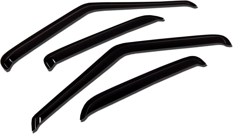 Tuningpros WV-528 Outside Mount Window Visor Deflector Rain Guard Dark Smoke 4-pc Set, Compatible with 2006-2014 Honda Ridgeline - Image 1