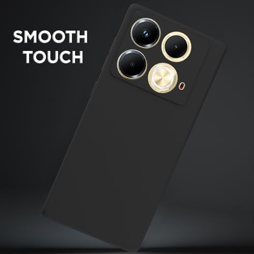 Pikkme Back Cover for Infinix Note 40 | Slim Soft Matte Silicone Cover with Camera Protection & Shockproof Bumper Case (Black) - Image 2