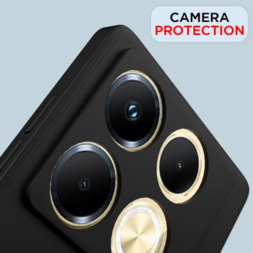 Pikkme Back Cover for Infinix Note 40 | Slim Soft Matte Silicone Cover with Camera Protection & Shockproof Bumper Case (Black) - Image 5