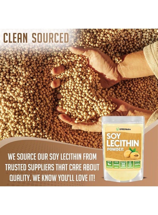 XPRS Nutra مسحوق ليسيثين الصويا - مسحوق ليسيثين مستحلب دهني صالح للطعام - مناسب للطهي والخبز والمزيد - مسحوق ليسيثين الصويا صديق للنباتيين، مساعد في الطهي (8 أونصة) - Image 5