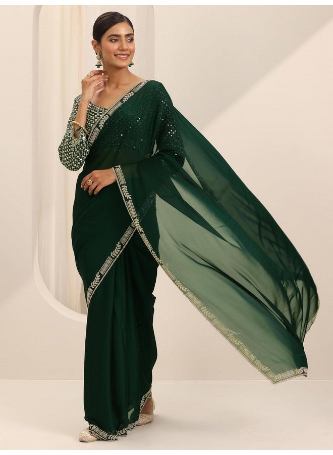 Libas ساري ساتين للنساء 38 (16384_أخضر 2) - Image 2