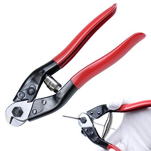Muzata Upgraded Version Cable Cutter Heavy Duty Wire Rope Up to 5/32" Stainless Steel Deck Stair Railing Aircraft Strong Thick Seal Metal Fence Bike Bicycle Brake Cutter CT15, CT1 - Image 1
