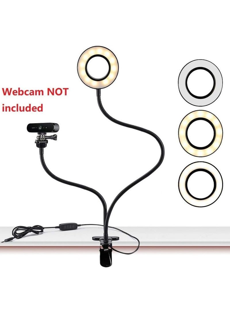 ELTRAZONE Webcam Light Stand for Live Stream, Selfie Ring Light with Webcam Mount for Logitech C925e, C922x, C930e,C922,C930,C920,C615,Brio 4K  - Image 2