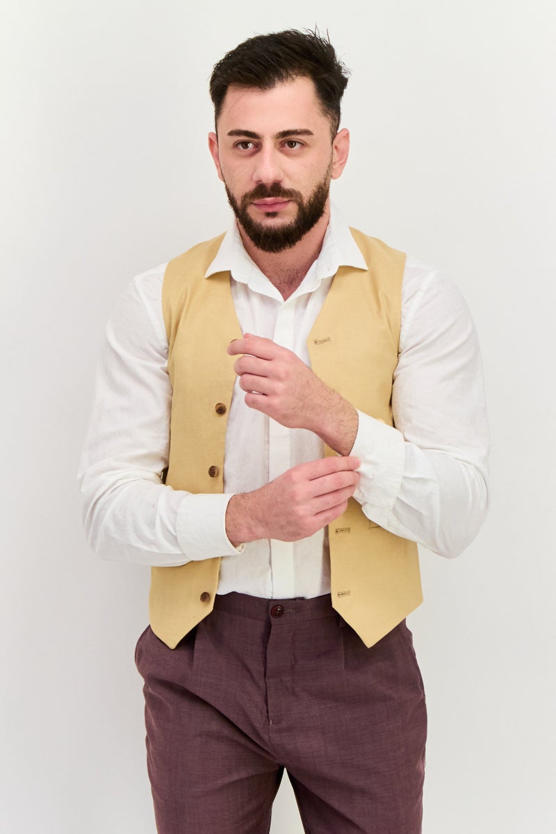 ASOS سترة نصف رسمية عادية للرجال، بيج - Image 1