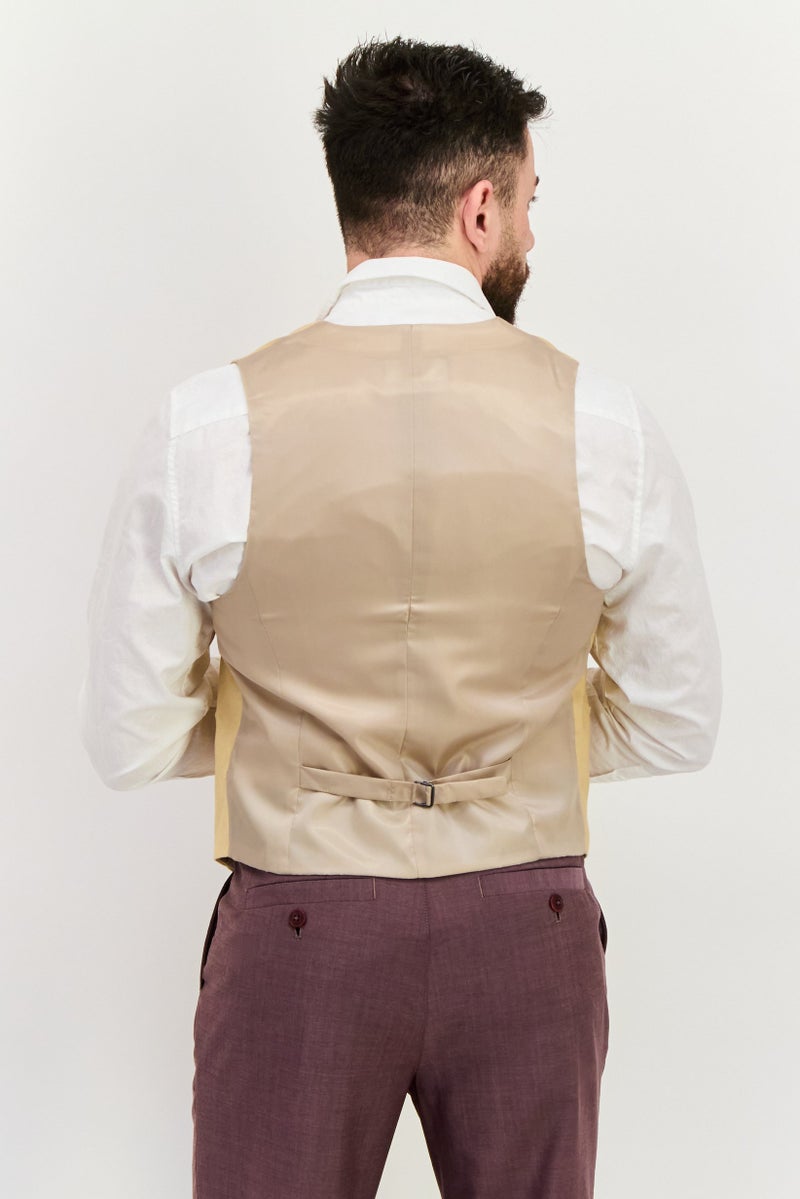 ASOS سترة نصف رسمية عادية للرجال، بيج - Image 4