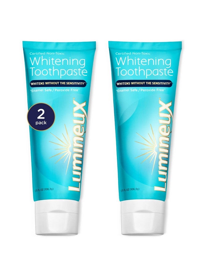 Lumineux Teeth Whitening Toothpaste 2 Pack Peroxide Free Enamel Safe for Sensitive Whiter Teeth Certified Non-Toxic, Fluoride Free, No Alcohol, Artificial Colors, SLS Free Dentist Formulated - 3.75 Oz - Image 1