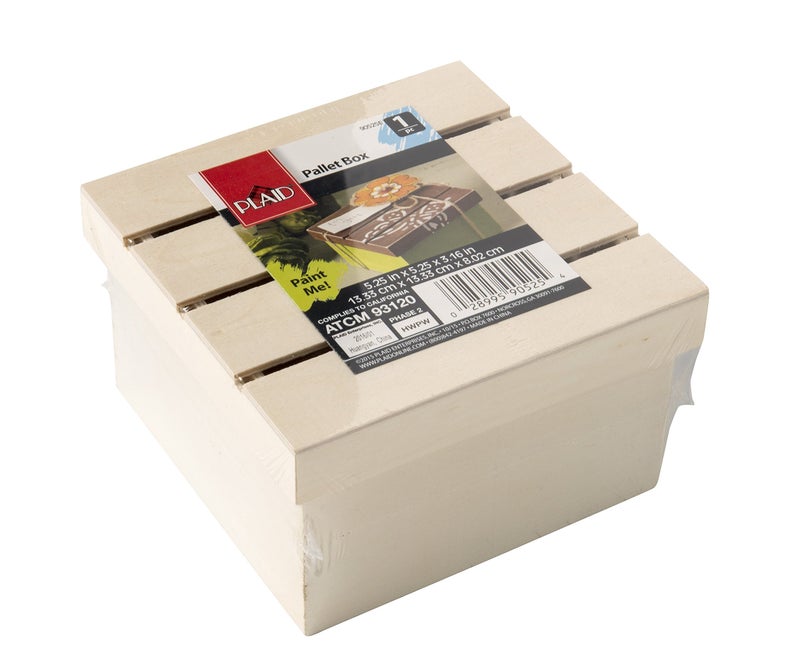 Plaid Craft Surfaces Unpainted Wood Pallet Box